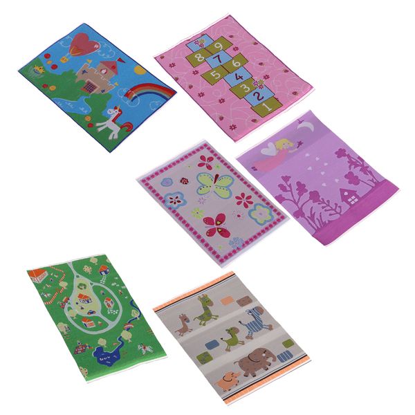 

pack 8 dollhouse miniature carpet rug models, 1:12 scale dolls house floor covering blanket