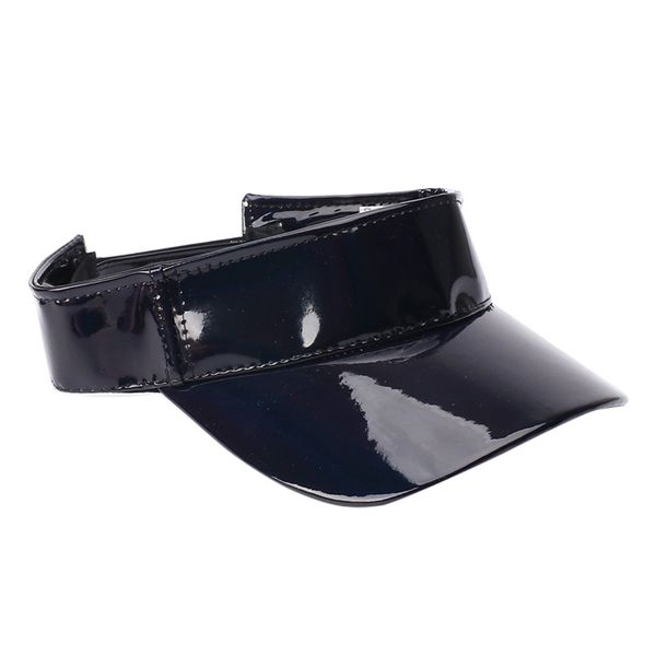 

outdoor sports visor cap empty breathable uv protection portable leather sun hat travel accessories, Black;white