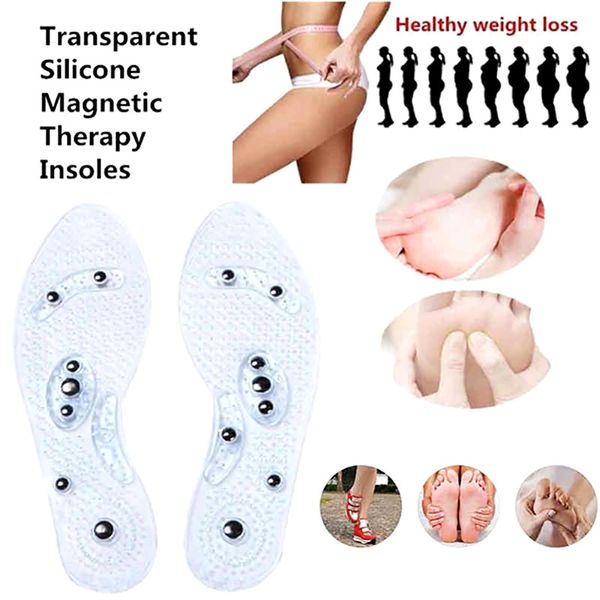 

1 пар магнитного массаж стелька обувь pad acupoint для похудения колодки обуви для потери веса unisex