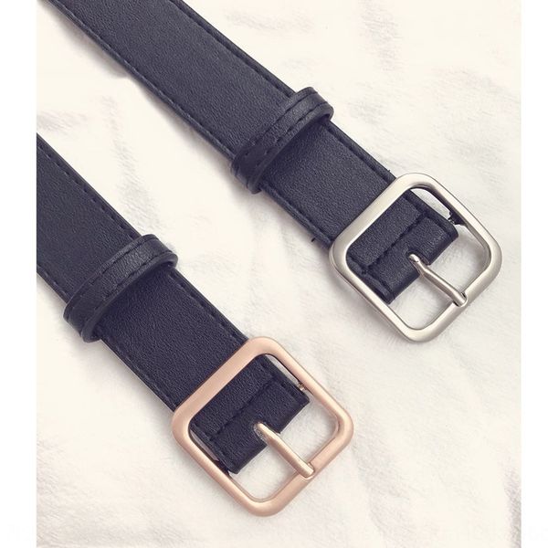 

women's and jeans square buckle ins wind all-match decorative jeans belt women's belt, Black;brown