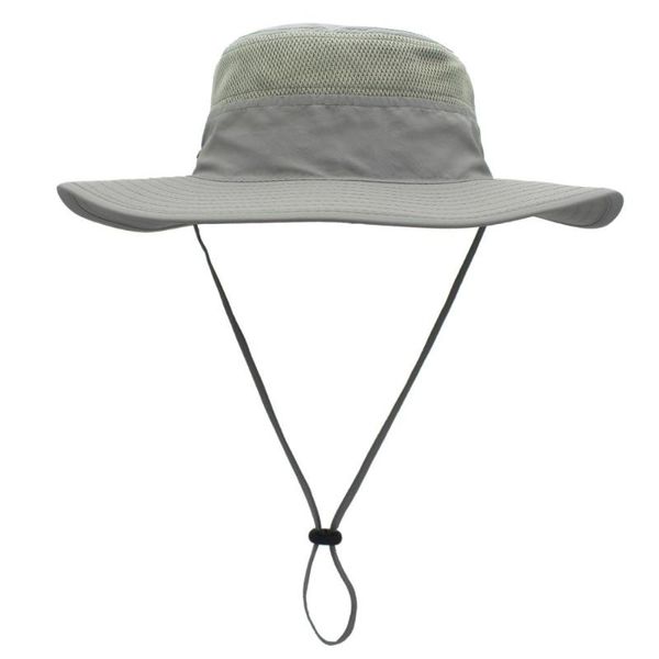 

men's women sun hat upf 50+ wide brim bucket hat windproof fishing hats, Blue;gray
