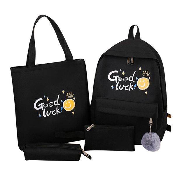 

3pcs fashion cute primary high school bag primary school backpack ultra light ridge large capacity backpack