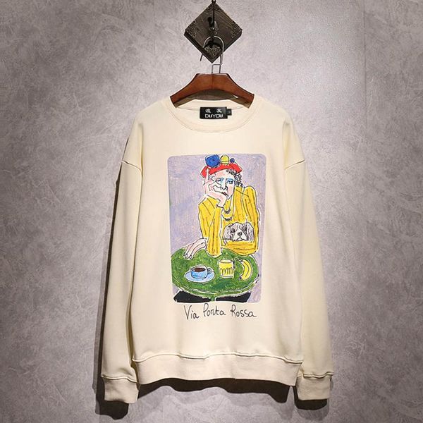 

duyou мужчины женщины роскошная пиджаков hip hop пуловер толстовки streetwear осень зима мужской моды толстовка dy8928, Black
