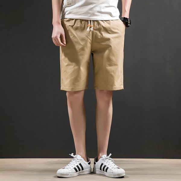 

men's shorts classic summer men fashion cotton boardshorts breathable male casual jogger comfortable big size 4xl 5xl, White;black