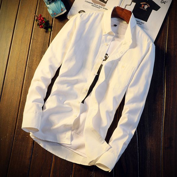 

men's long sleeve shirts in spring and autumn, White;black
