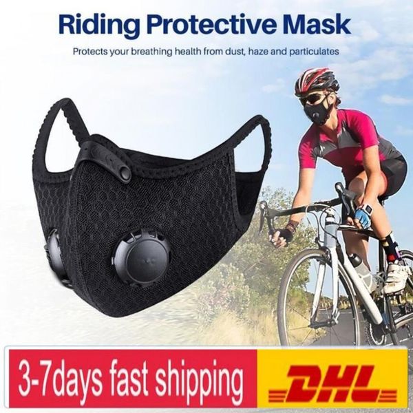 

In Stock Protective Mask With Filter Activated Carbon PM2.5 Anti-Pollution Sport Running Cycling Training MTB Road Bike Mask
