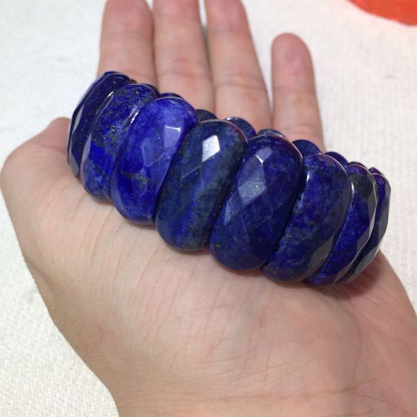 

natural lapis lazuli stone beads bracelet natural gemstone bangle for woman for gift wholesale, Golden;silver