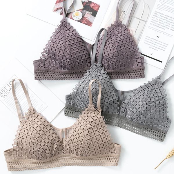 

fitness seamless bras for women soft padded breathable triangle cup lingerie wire push up bra underwear, Red;black