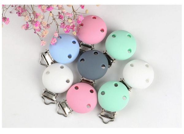 

200pcs star/circle shaped pacifier clip silicone baby teether teething accessories clip non-toxic nipple clasps