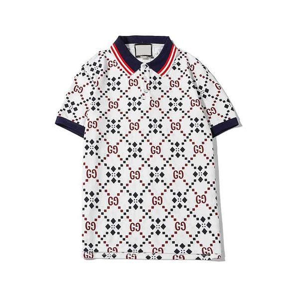 

2020 модный бренд дизайнер поло мужчин вскользь тенниска вышитая medusa хлопка поло рубашки высокий воротник улица люкс поло рубашки, White