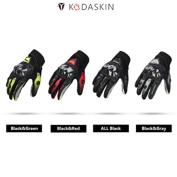 

kodaskin 2019 touch screen gloves solid wear anti-fall full finger glove, Black