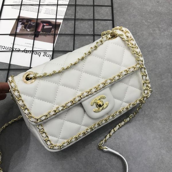 

2020 designer new women's bag shoulder messenger bag cowhide diamond chain bag fashion trend ladies backpack