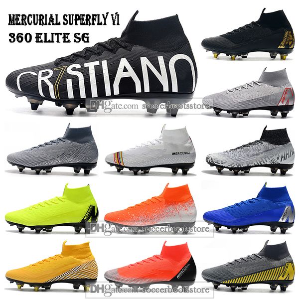 

Новые Мужские Высокие Топы Футбольные Бутсы Superfly 6 Elite CR7 SE SG Футбольные Бутсы Mercuria