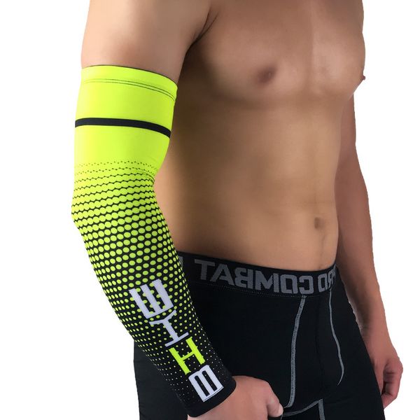

ice fabric running arm sleeves uv protection breathable cycling fitness running fishing outdoor sports men women arm warm sleeve, Black