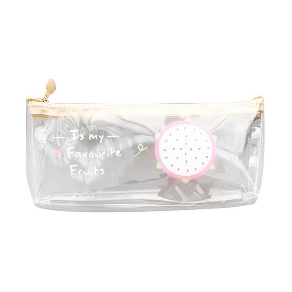 

1 pcs kawaii pencil case transparent pvc school pencil box case bag school supplies stationery