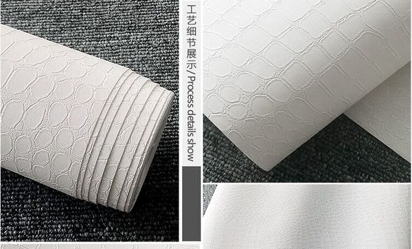 

deep embossed fashion realistic alligator skin wallpaper leather store tv background wallpaper