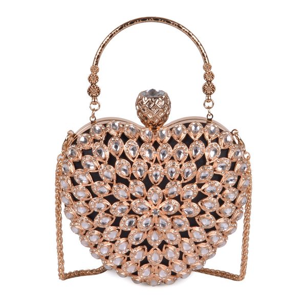 

Pink sugao Women Evening Clutch Bag Gorgeous Pearl Crystal Beading Bridal Wedding Party Bags CrossBody Handbags love package Hand bag