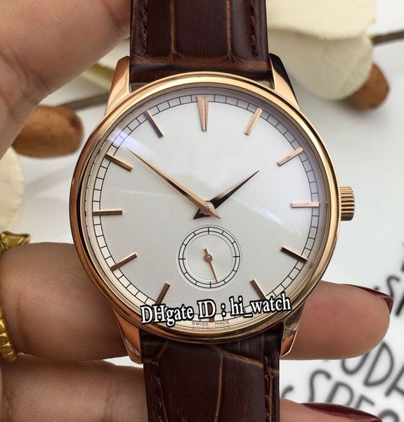 

new traditionnelle 87172 rose gold silver dial automatic mens watch brown leahter strap 5 colors watches for hi_watch va38b2, Slivery;brown