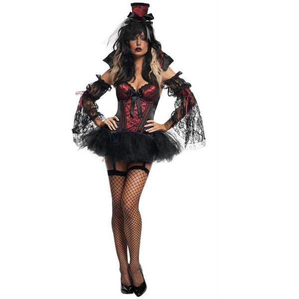 

vampire costume for women gothic halloween costumes for women carnival costume fancy dress, Black;red