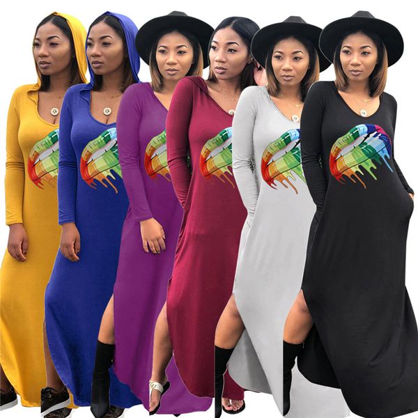 new high quality shop super quality 2018 Women Solid Color Maxi Dresses Colorful Lip Print Long Skirt ... new high quality shop super quality 2018 Women Solid Color Maxi Dresses Colorful Lip Print Long Skirt ...