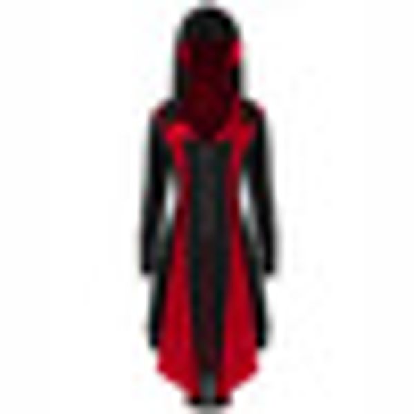 

women's jackets renaissance victorian gothic fancy hooded lace up party cosplay steampunk medieval halloween, Black;brown