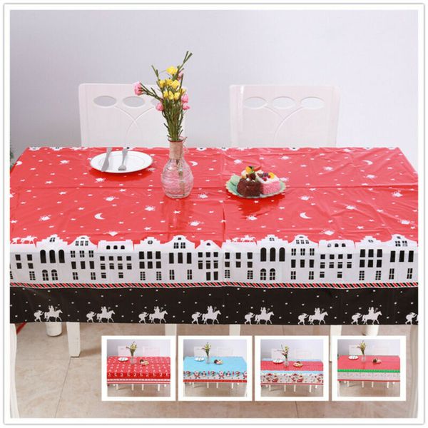 

120x180cm christmas table cloth cover printed xmas party home tableware decor