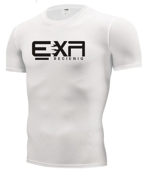 

men's sports t shirt short sleeve running shirts quick dry compression tshirt fitness tights sport shirt men gym sports wear, Black;blue