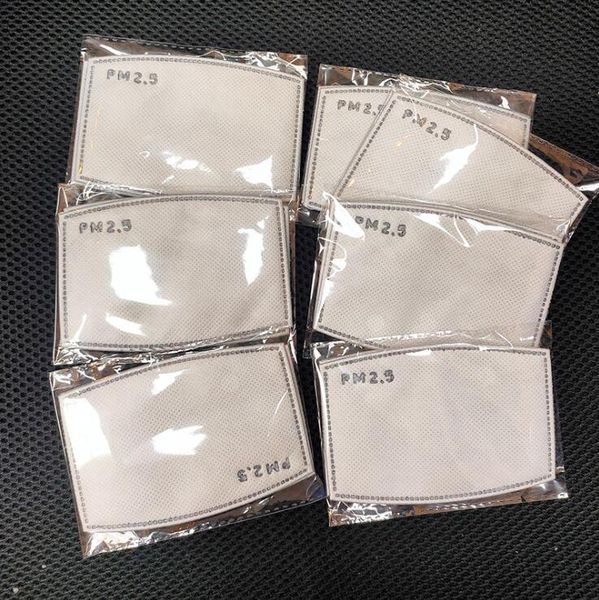 

kids 5 layers pm2.5 activated carbon filter insert protective filter media insert mat for mouth mask anti dust masks filters in stock