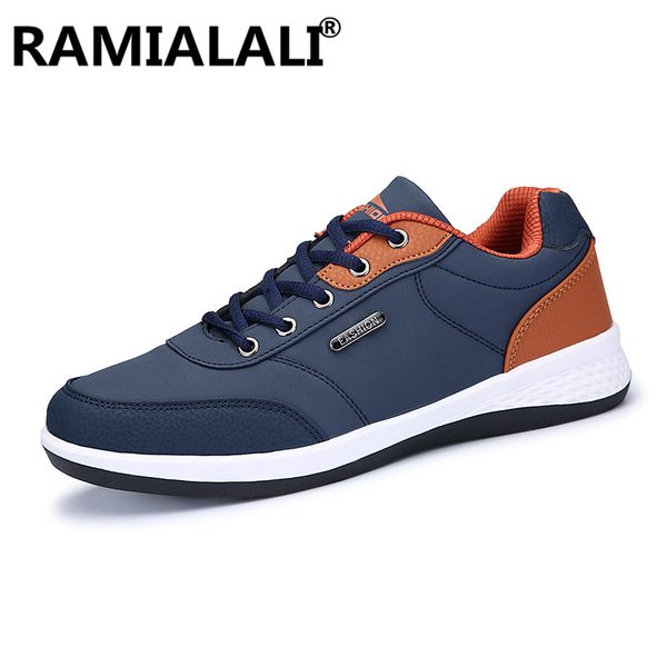 

autumn new men shoes lace-up men fashion shoes microfiber leather casual sneakers winter male flats, Black