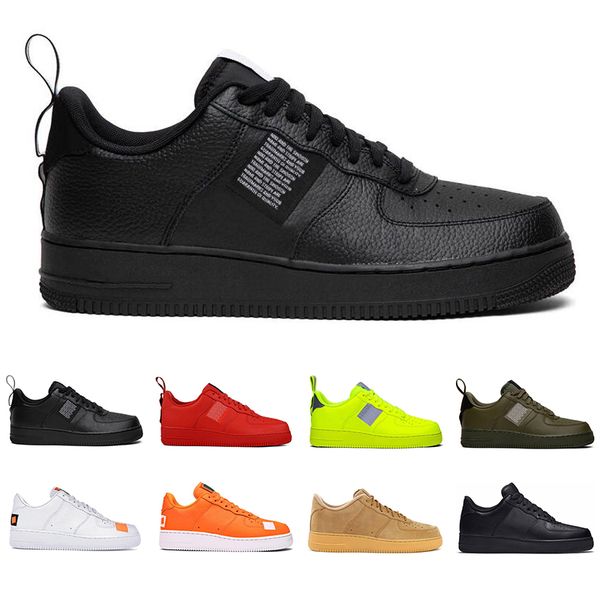 

New men women fashion platform sneakers top quality utility black white volt red olive have a day mens casual skateboard shoes