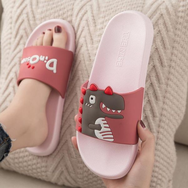 

home slippers summer floor skid proof floor slippers indoor family cute cartoon bathroom flat women bath beach shoes #4.30, Black