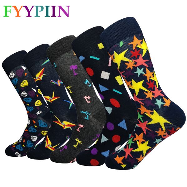

men socks 2019 new socks high-quality lengthen and increase the fashion casual latest design interesting clothes cotton, Black