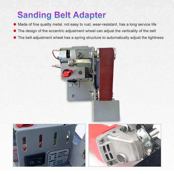 

mini electric angle grinder polisher sanding belt adapter for sanding machine grinding polishing machine edges sharpene