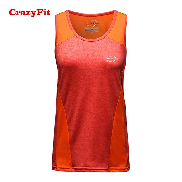 

crazyfit 2018 sport tank women sleeveless gym outdoor workout athletic female running fitness vest t-shirt sports wear, Black;blue