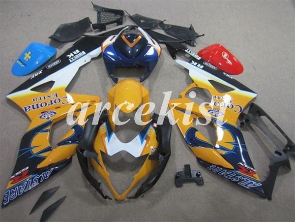 

новый abs мотоциклы обтекатели набор, пригодный для suzuki gsxr1000 gsxr1000 k5 2005 2006 05 06 кузовостроения набора холодных желтых