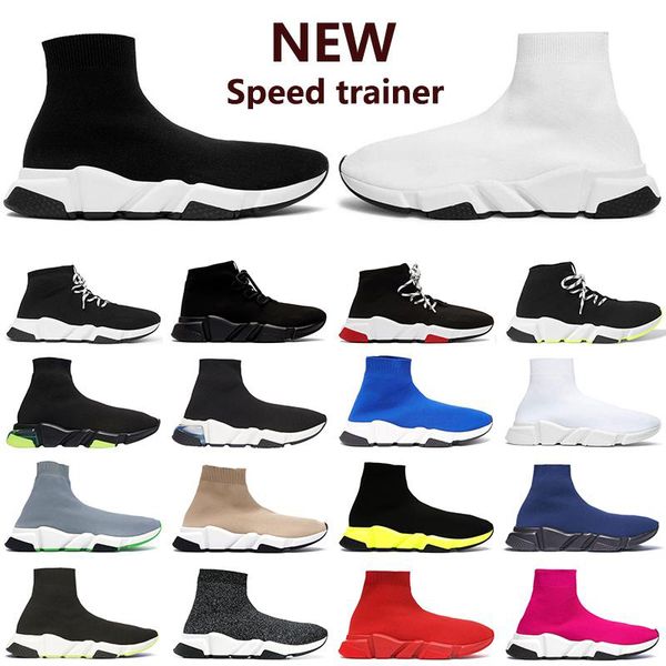 

platform sock sneakers casual shoes speed trainer black white triple black fashion des chaussures boots sports sneaker trainer 36-45
