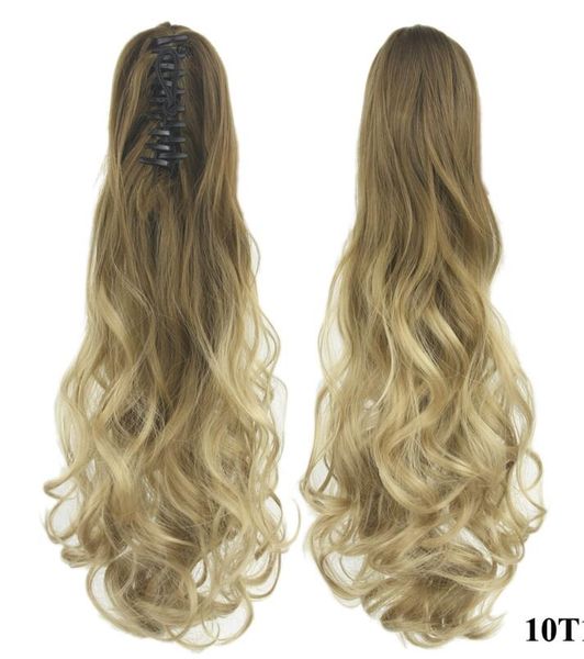 

027 Синтетический Хвост Длинные Прямые Волосы 16" / 22" Клип Хвост Наращивание Волос Б