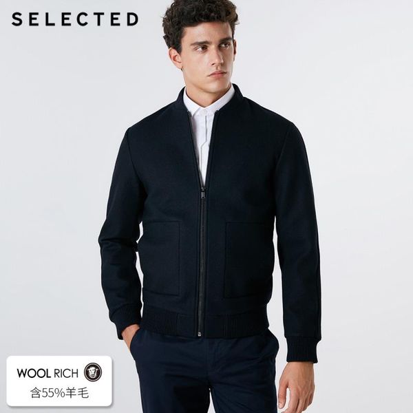 

new men's wool baseball collar business casual jacket s |418327501, Black