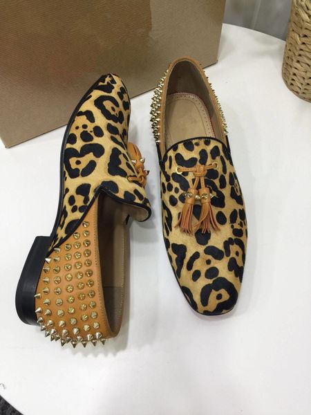 

2019 new mens casual shoes red bottom dress shoes size 38-46 imported sheepskin lining business leather shoes t07, Black