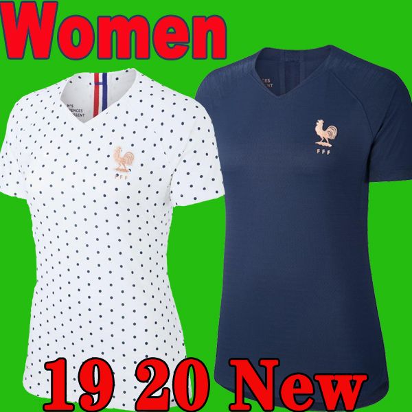 

19 20 maillot france femme griezmann Ã distance des femmes de maillot de foot 2019 de la coupe du monde mbappe maillot femme franais pogba, Black