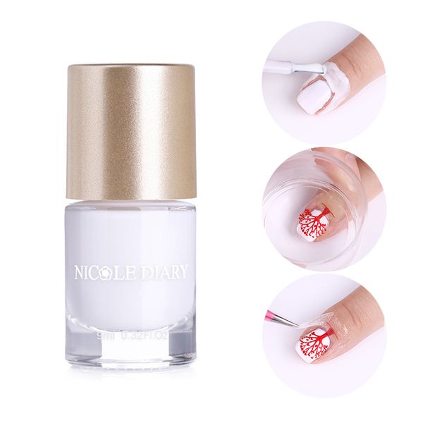 

nicole diary 9ml peel off nail latex liquid tape odor-fruity cuticle guard stamping protector nail care