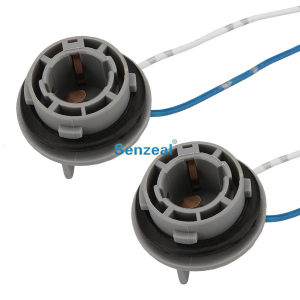 

senzeal ba15s/p21w bulbs 1156 sockets adapter abs+copper wire 2pcs automotive light bulbs good conducts electricity performance