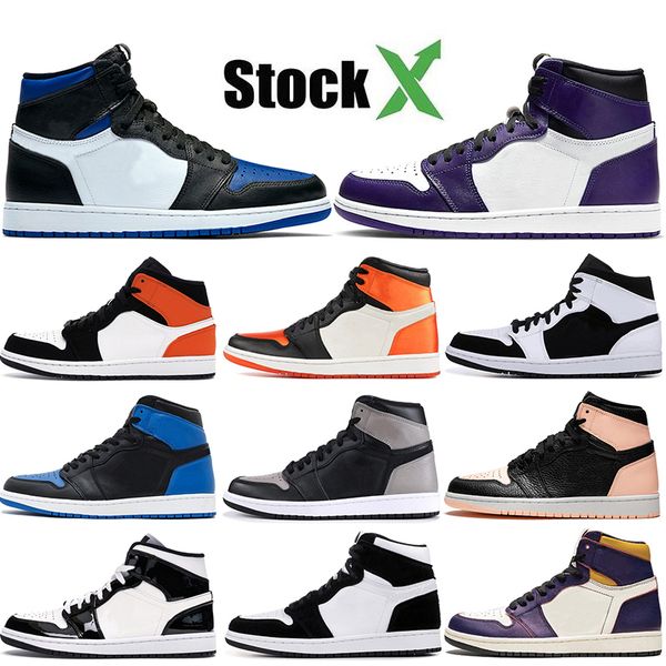 

stock x 2020 sell new game royal blue court purple shattered for mens womens 1 1s og jumpman basketball shoes 36-46, White;red