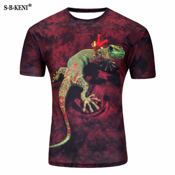 

new summer 3d t-shirt gecko walks printed short sleeve creative cat casual t shirt men's mario/pizza cat/tree tee tshirt, White;black