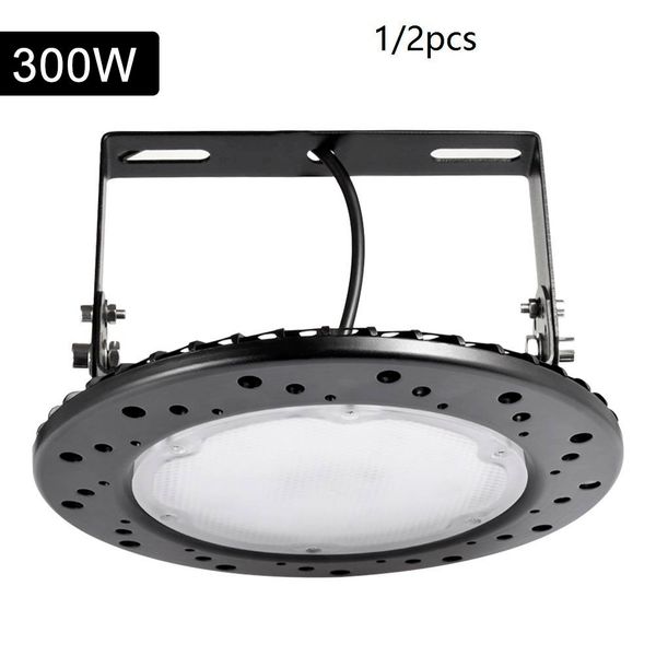 

uk stock 100w 300w ufo led high bay light luminaire floodlight spotlight bright warehouse factory fixtures 220v for workshop garage lights