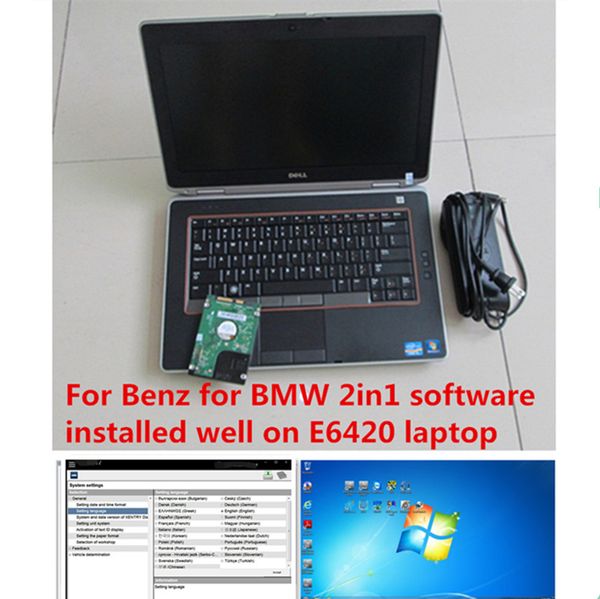 

1TB HDD для bmw icom и MB Star C4 C5 с программным обеспечением, пригодным для ноутбуков e6420 2in 1