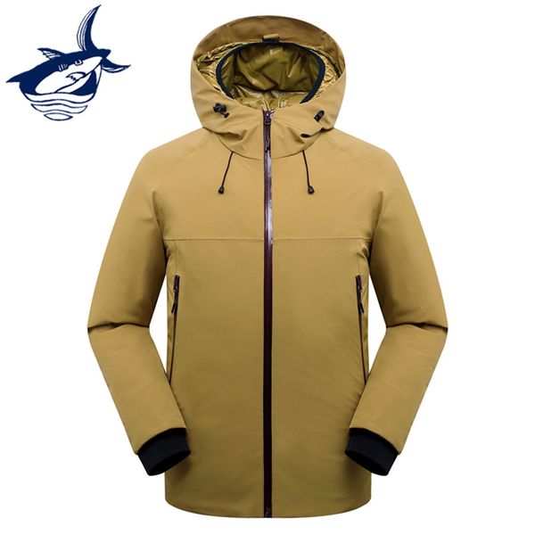 

2019 winter jacket men outerwear fashion men's down jacket liner detachable windproof waterproof white duck down coat for men, Black