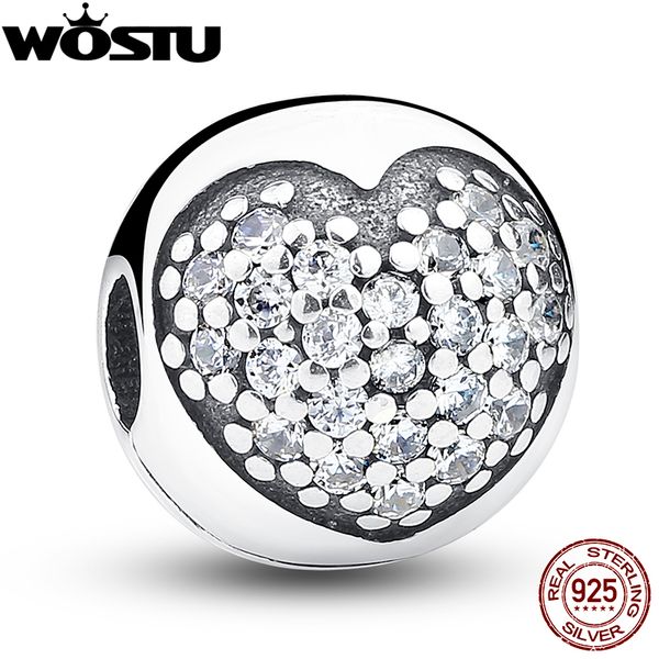 

8 styles real 925 sterling silver love of my life heart clip beads fit original wostu charm bracelets pendant women jewelry