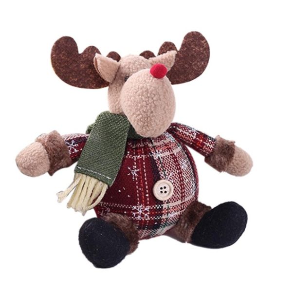 

cute santa snow deer shed doll christmas decoration gift doll elk