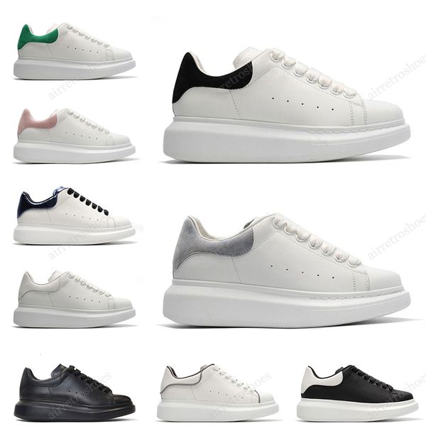 

2020 luxury designer platform men women white leather suede casual shoes black white fashion mens des chaussures zapato eur 36-44